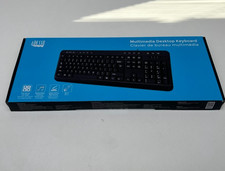 Adesso AKB-132PB Multimedia Desktop Keyboard, Black