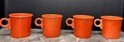 Fiesta Persimmon Mugs Coral / Orange Ring Handle Tom & Jerry Set of 4 Retired