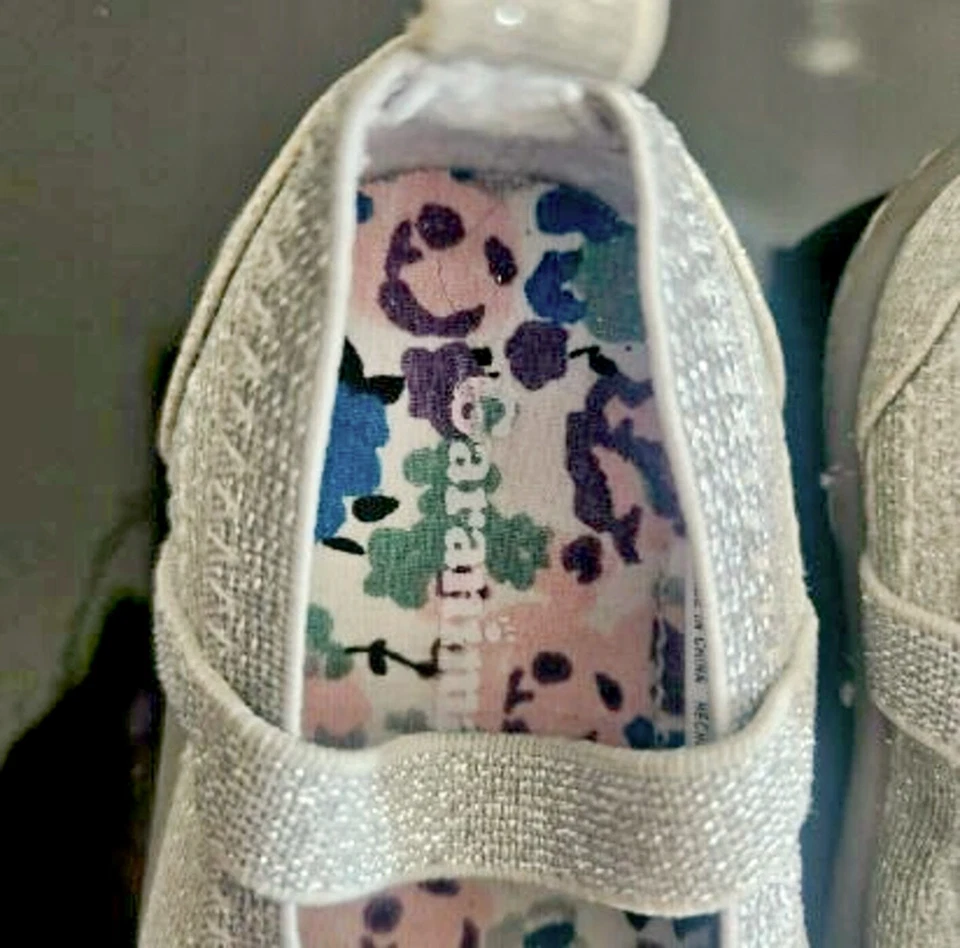 NUEVO Zapatos Tenis Garanimals Glam Plateados Sin Cordones Mary Jane 2 3 4 5 6 Niñas Foto 2 de 3