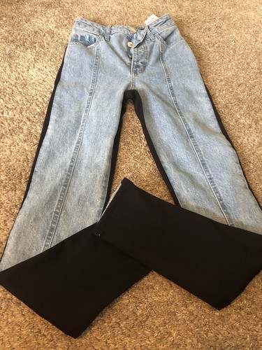 Mini Botte Femme GUESS Los Angeles Jean Vieilli Taille 24 - Bleu Tailleur Bootcut