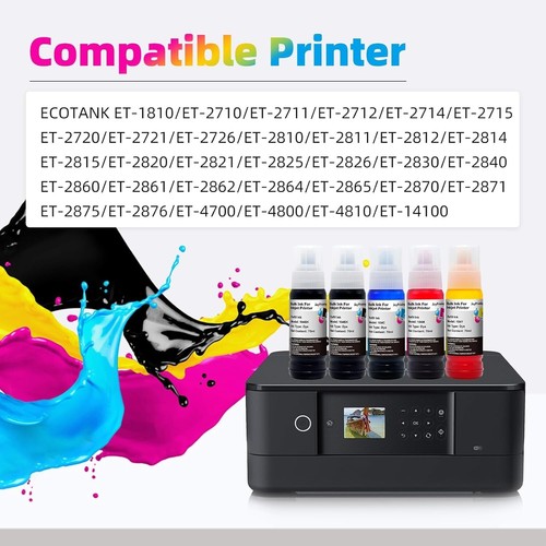 Set of 5 Replacement Ink Bottle 104 Set 70ml For Epson EcoTank ET-4700 4800 4810 - Picture 3 of 5