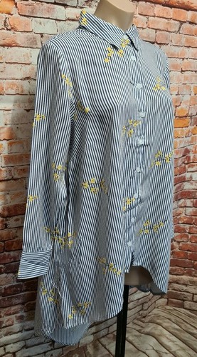 BNWT Womens Sz XXL 18 Crossroads Drop Hem Flower Stripe Shirt Top RRP $59.99 - Picture 2 of 3