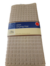 Home Collection Dish Drying Mats Tan 12"x18"