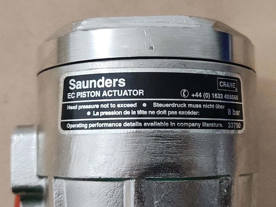 *NUEVO* Grúa Saunders 4-66557-1-2 EC Pistón Actuador 3/4" 316L CWP145 + ¡Garantía! Foto 3 de 4