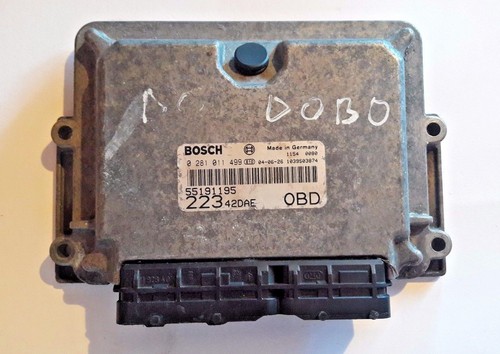 Engine Control Unit - Ecu For Fiat Doblo 1.9 Jtd 0281011499 55191195 - Picture 1 of 8
