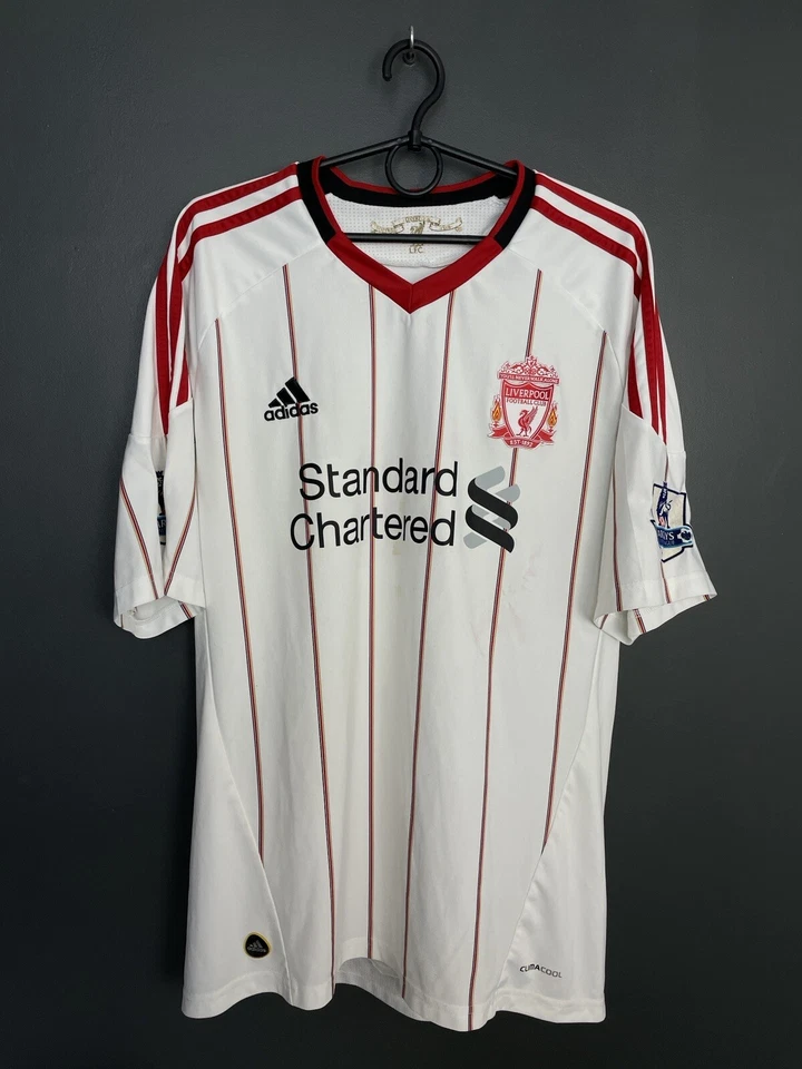 LIVERPOOL 2010/2011 AWAY FOOTBALL SHIRT #10 JOE COLE ADIDAS SOCCER JERSEY SIZE L - Image 2 of 4