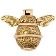 Handmade polish finish brown Solid Brass Front Gold Bee Door Knocker decor
