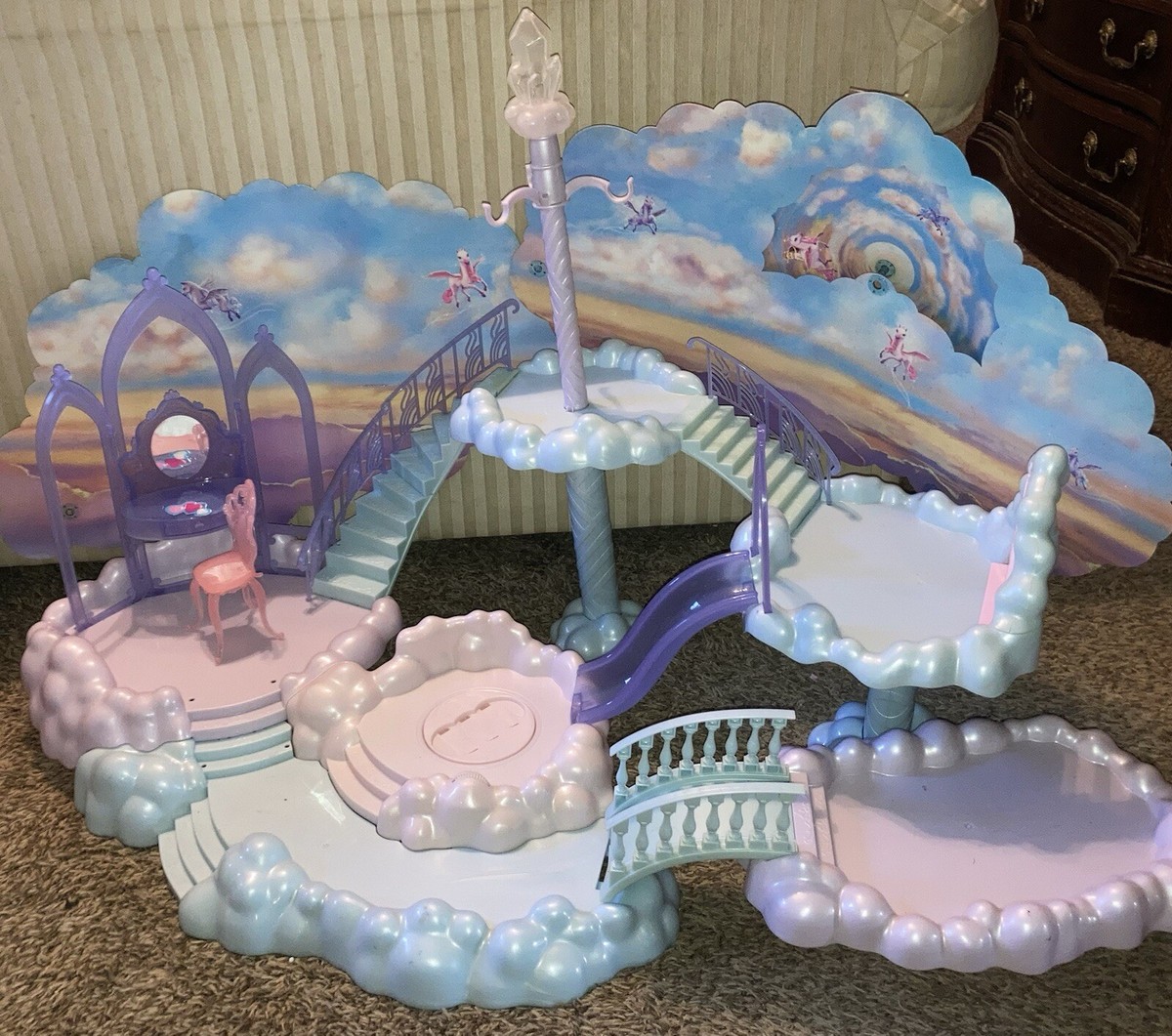 2005 BARBIE MAGIC OF PEGASUS MAGICAL CLOUD KINGDOM PLAYSET