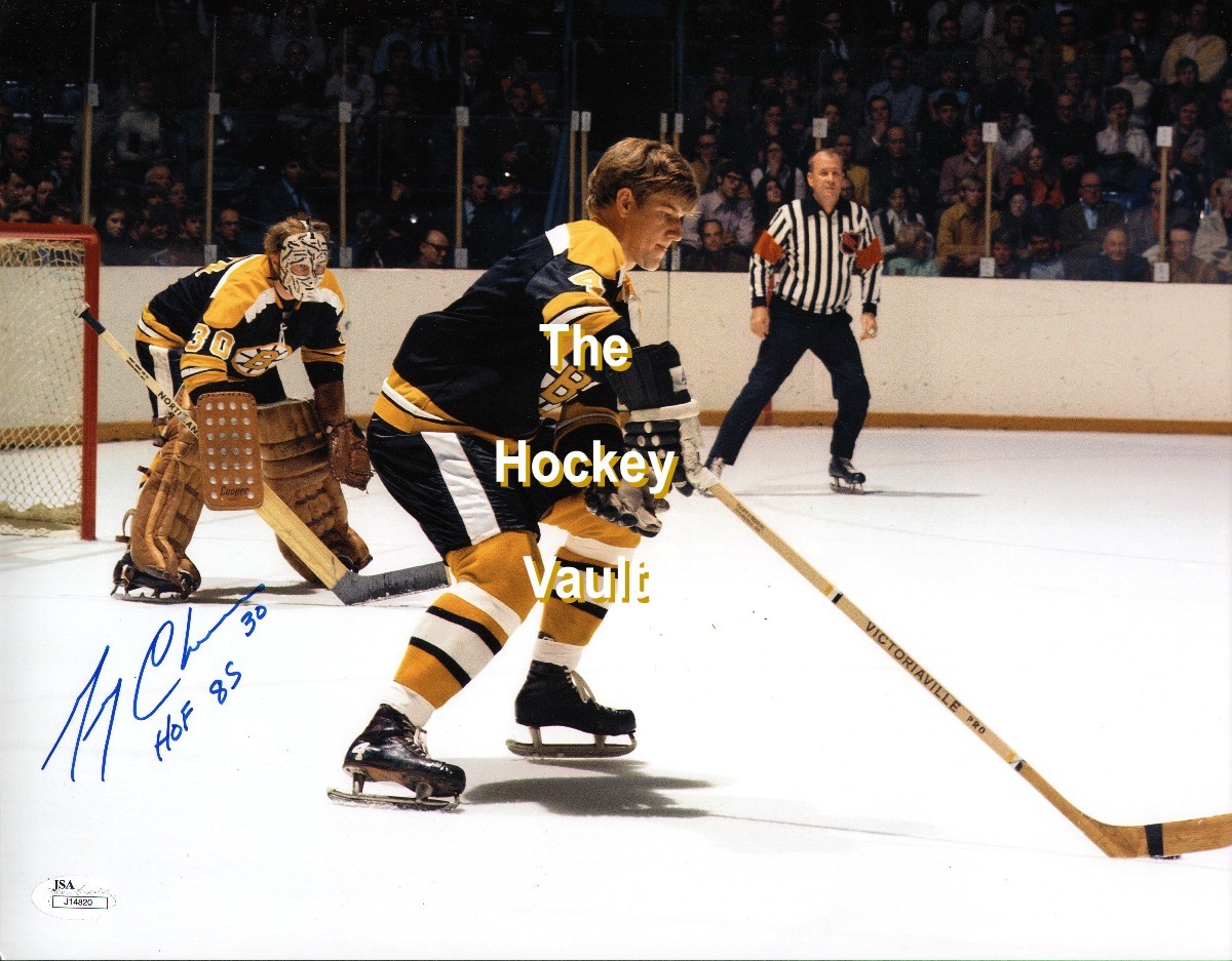 Bobby Orr Autographed Signed Boston Bruins #4 SKATES Up ICE w Cheevers 11X14 JSA Holo & COA 