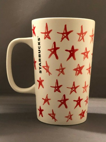 Starbucks 2014 Christmas Red Stars 16oz Coffee Mug - Picture 2 of 7