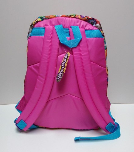 SHOPKINS SPK Girls 16" Backpack Kids Travel School Book Bag All Over print NEW - Picture 2 of 5