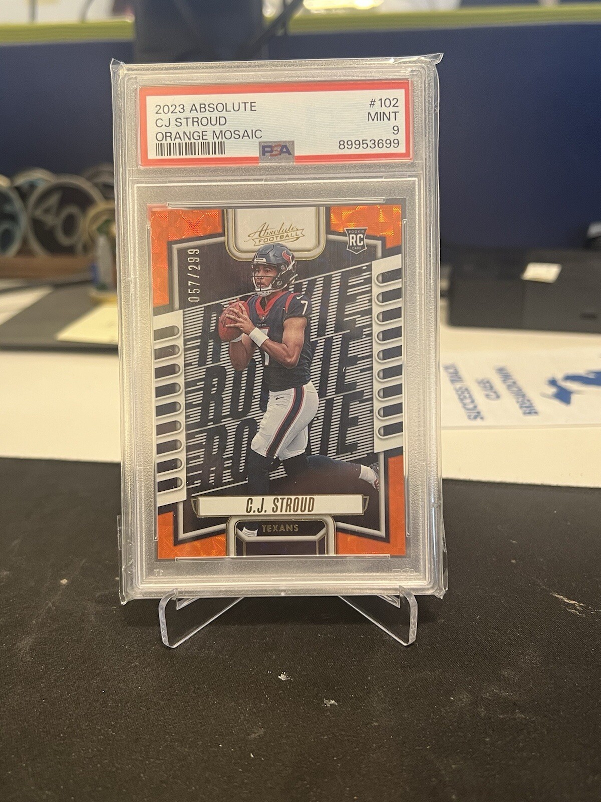 2023 Panini Absolute - Rookies Orange Mosaic #102 C.J. Stroud /299 (RC)