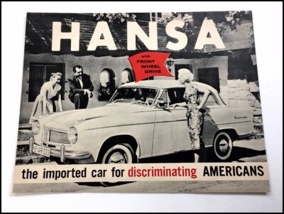 1961 Borgward Hansa Original Vintage Car Sales Brochure Catalog