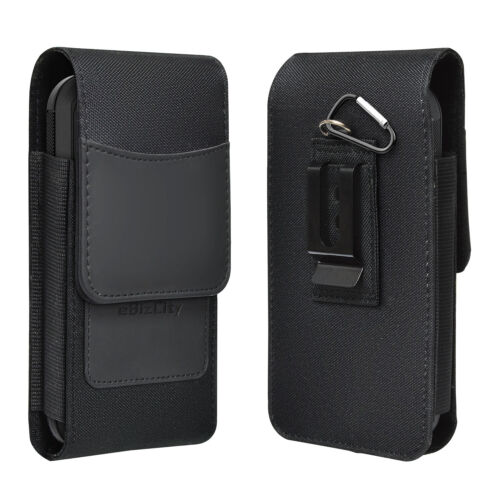 Housse étui à clip de ceinture pour téléphone portable vertical poche boucle porte-carte étui - Photo 1 sur 7