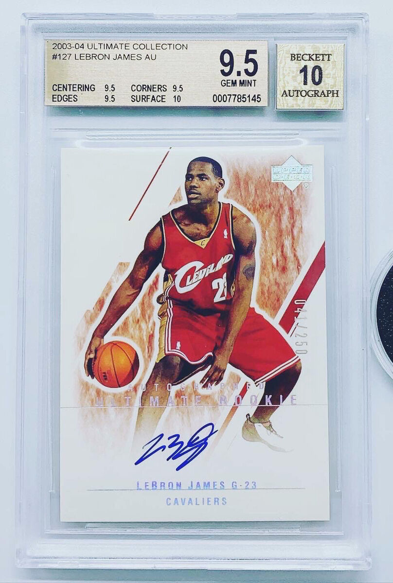 03 04 UD ULTIMATE COLLECTION LEBRON JAMES ROOKIE AUTO /250 03 04 UD ULTIMATE COLLECTION LEBRON JAMES ROOKIE AUTO /250