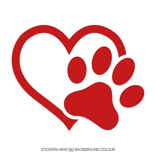 Love Dogs Paw Car Stickers Decals Bumper Window Van Animals Lover Cat Funny - Picture 5 of 7
