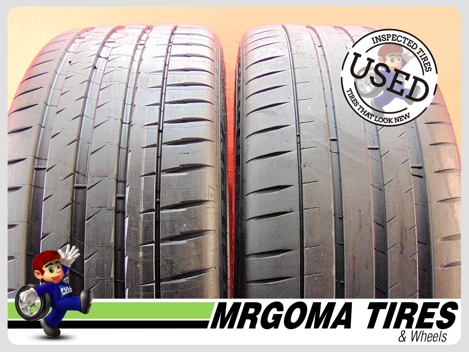 SET OF 2 MICHELIN PILOT SPORT 4S MO1 XL 285/40/23 USED TIRES 87% LIFE 2854023