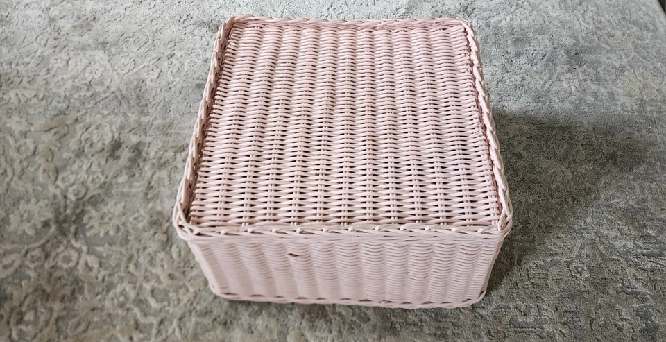Pottery Barn Kids Pink X Large Sabrina Basket Nursery Baby RARE — 第 3/4 张图片