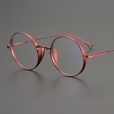 Vintage Round Eyeglass Frames Retro Lightweight Metal Glasses Unisex