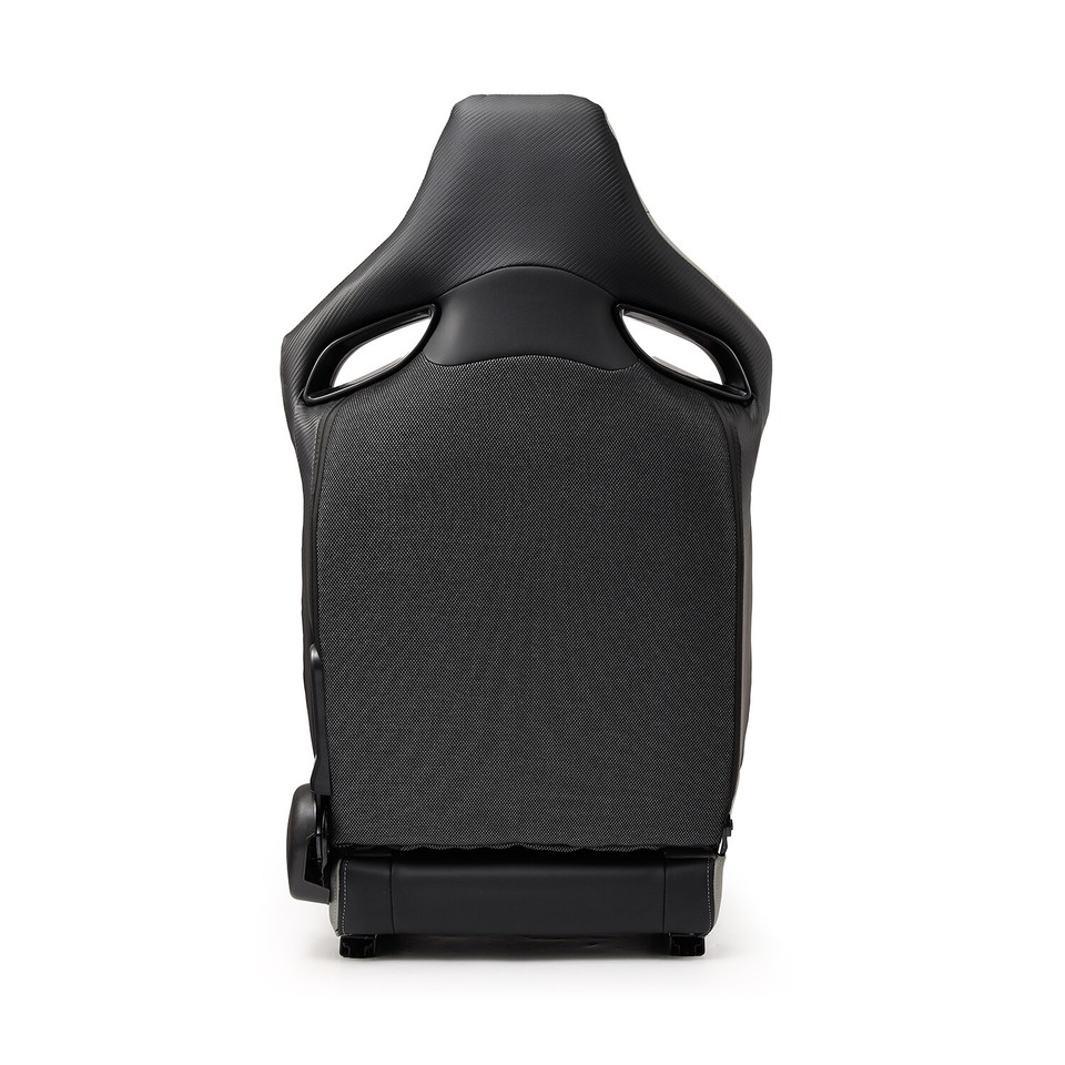 [Dark Knight Series] Black-Grey Reclinable PVC Racing Seats Pair w ...