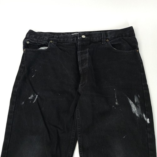 Vintage Levis 501 Jean Pants Mens 38x30 Black Dark Stone Wash USA 90s Y2K Button - Picture 5 of 24