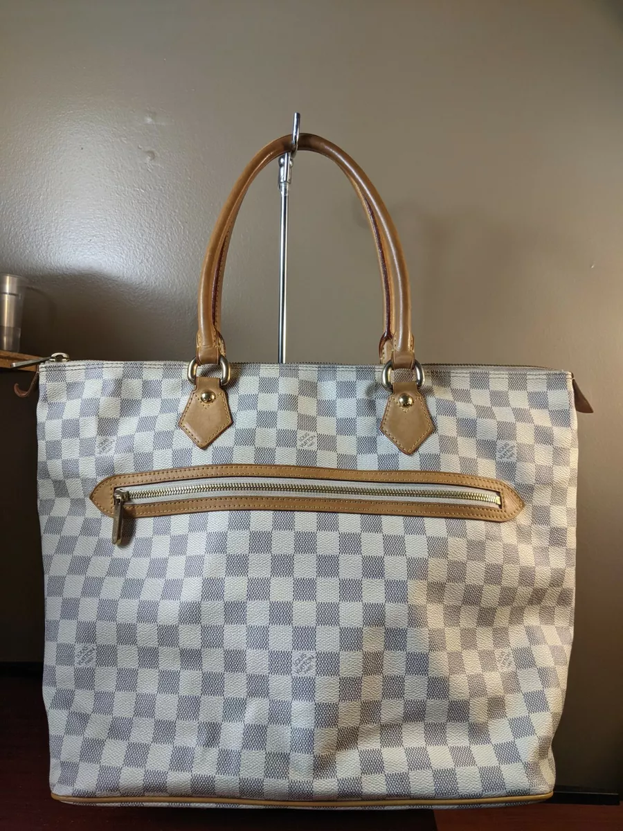 Auth Louis Vuitton Saleya Gm Handbag Azul Damier Canvas Previously Owned