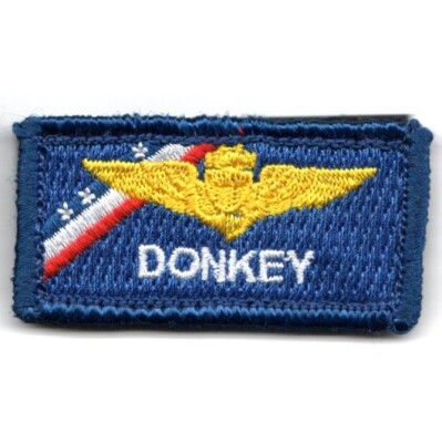 PILOT VAQ-140 ELECTRONIC ATTACK SQUADRON DONKEY EMBROIDERED HOOK & LOOP  PATCH
