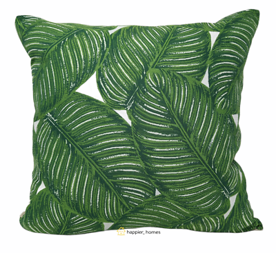 tropical leaf throw pillows