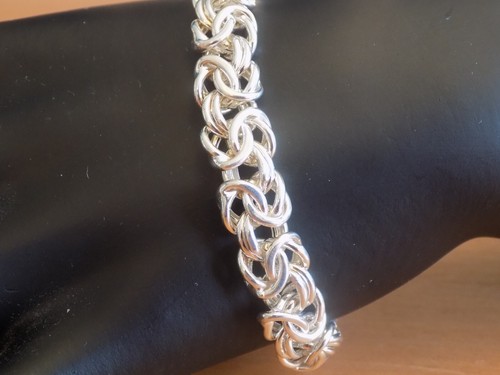 Sterling Silver Milor byzantine necklace and bracelet Italy - Picture 6 of 9
