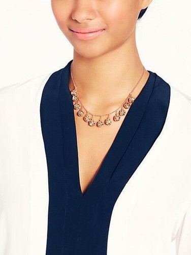 New Kate Spade Lady Marmalade Mini Short Necklace Rose Gold - Picture 4 of 4