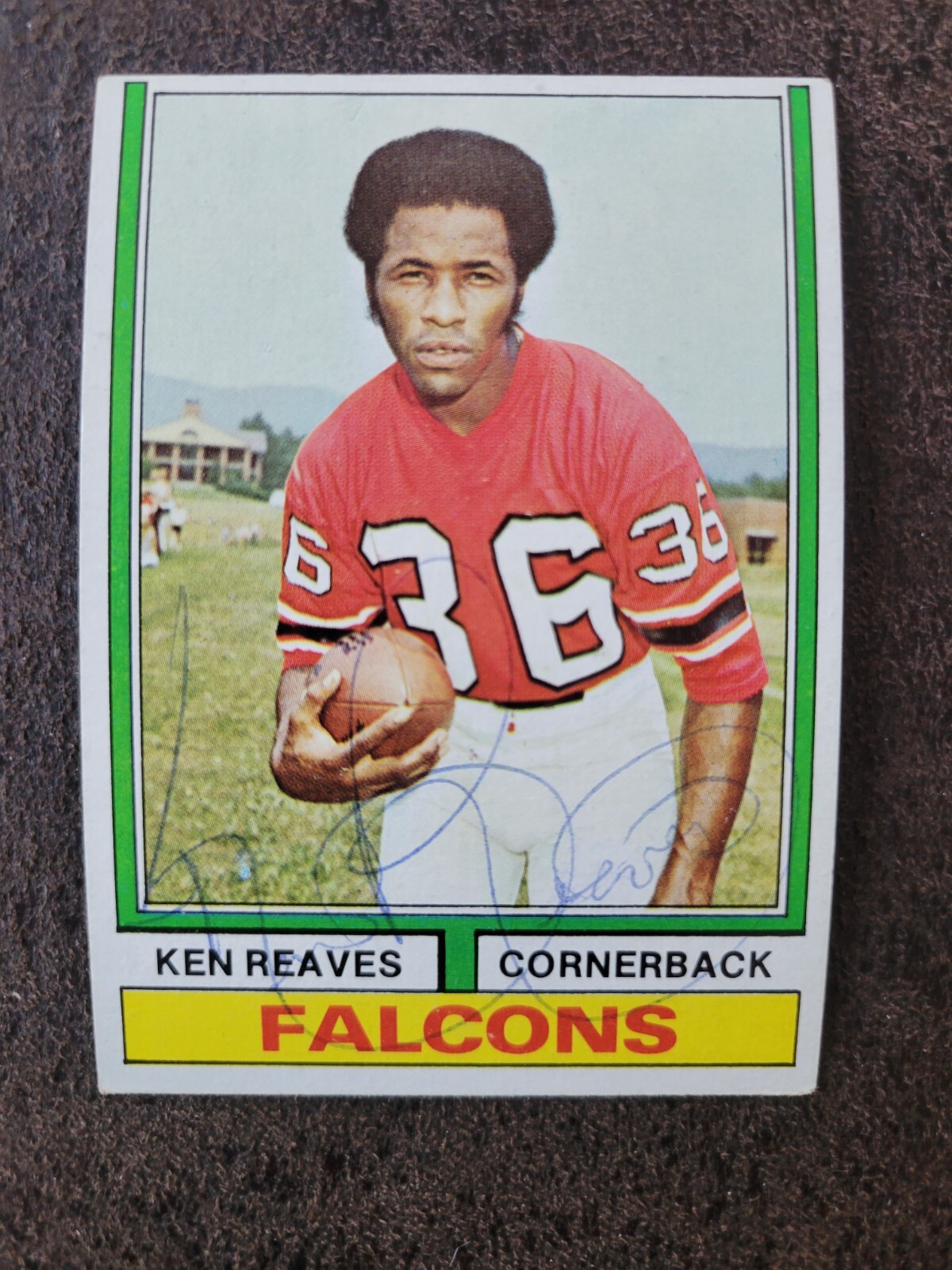 Ken Rievs 1974 Topps Football Ken Reaves #317 - New England Patriots ...