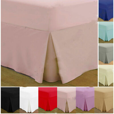 Egyptian Cotton Valance Fitted  Sheets 200 TC Single to Super King Sizes Colours