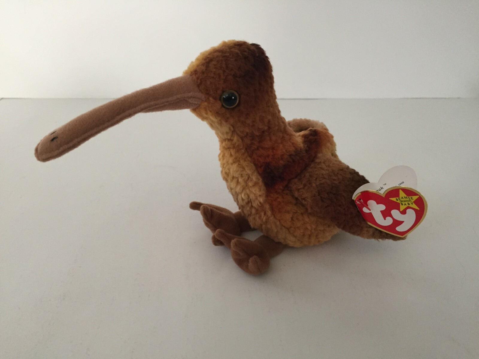 Ty Beanie Baby Beak Kiwi Bird DOB February 3, 1998 New w/Tag Retired