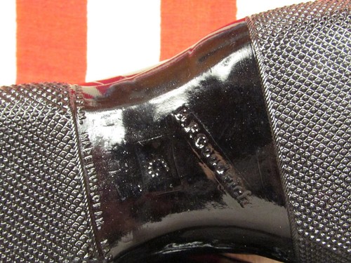 Vintage 1930s BF Goodrich Rain Shoes Black Rubber Galoshes Wet Look Sz.6 NOS New - Picture 6 of 7