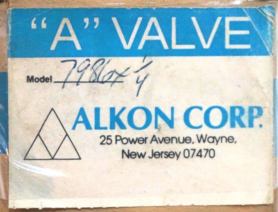NEW ALKON A7986X1/4 VALVE 7986X1/4 - Image 3 of 3