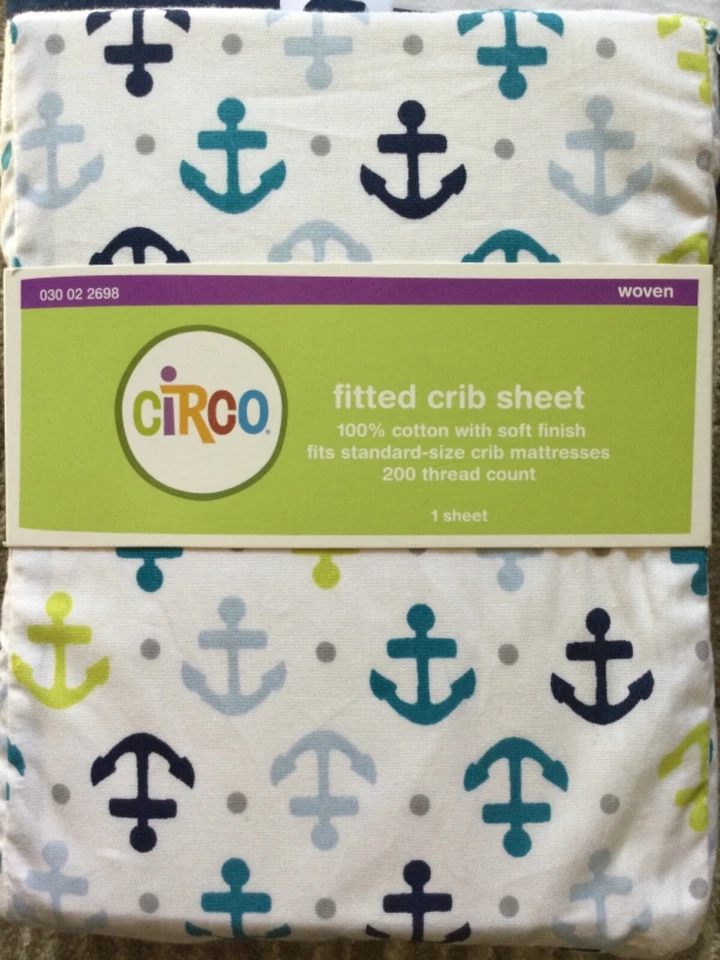 Target Circo Sábana Ajustada Estándar Cuna Anclajes Ballenas Falda Polvo Volantes NUEVO Foto 2 de 4