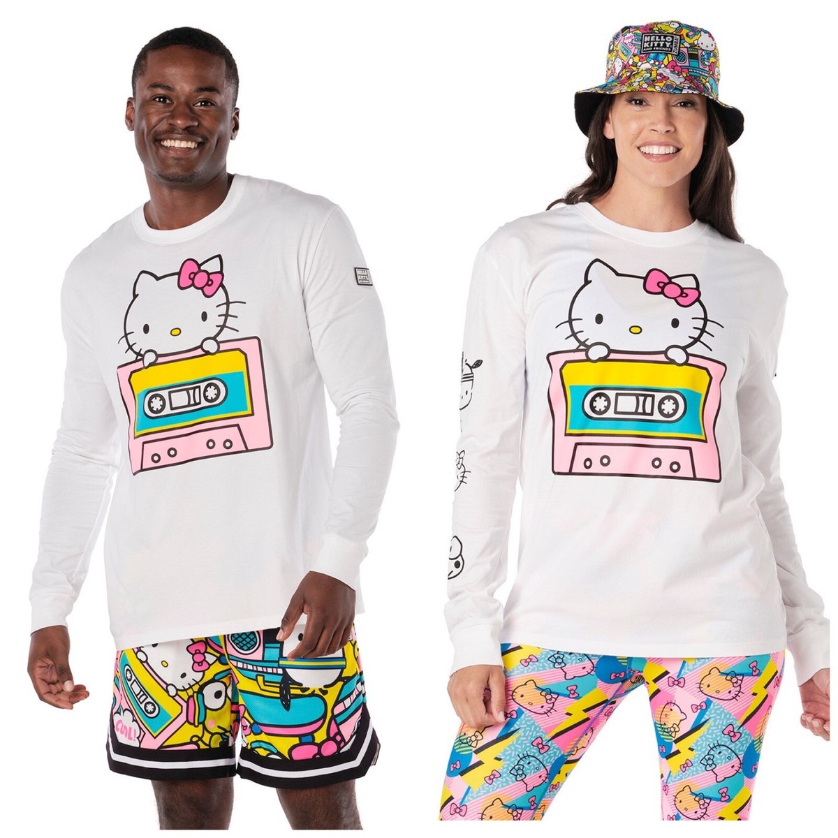 正規品★USED! Zumba ×HELLO KITTY柄上下セットS Zumba X Hello Kitty & Friends Long Sleeve Top - White ~ L