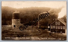 Real Photo Water Tank Sulphite Room At Newton Falls Adirondack NY RP RPPC J212