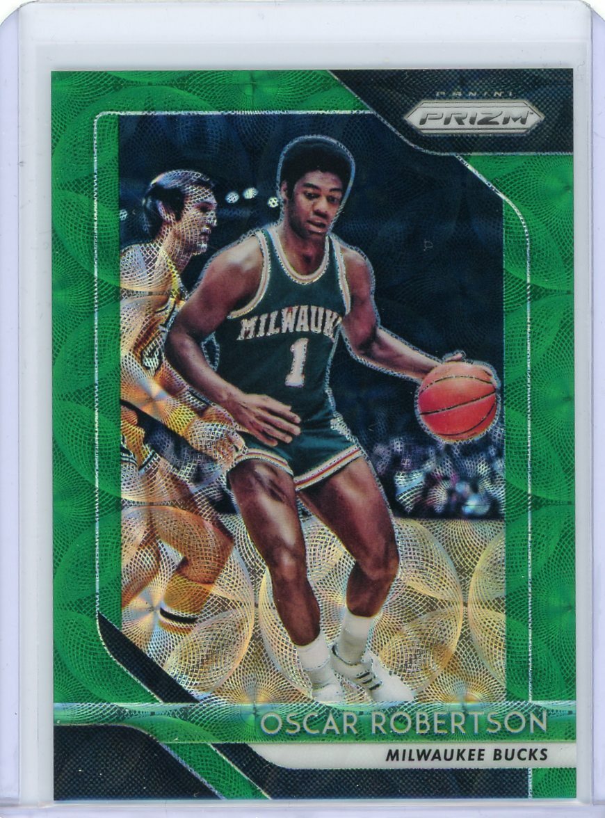 2018-19 Panini Prizm Basketball Choice Green Prizm #125 Oscar Robertson #8/8