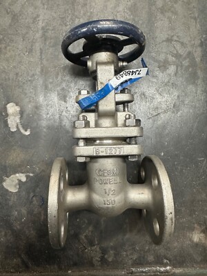  1/2 POWELL STAINLESS STEEL SS 150 FLANGED GATE VALVE 2456 