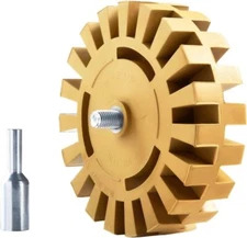 4 Inch Double Sided Adhesive Graphics Removal Tool Rubber Eraser Wheel for Drill
