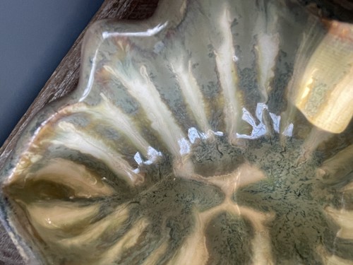 Richie Watts Good Earth Pottery Shell Shaped Dish Signed 2003 USA - Bild 7 von 7