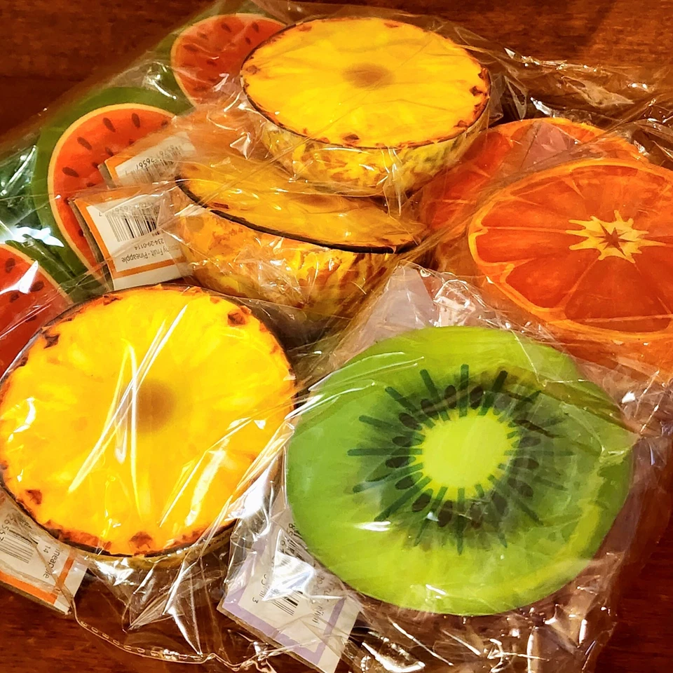 Фруктовые мягкие мячи для стресса игрушка сжимаемая образовательная еда красочная вечеринка 3+ ребенок - Изображение 4 из 4