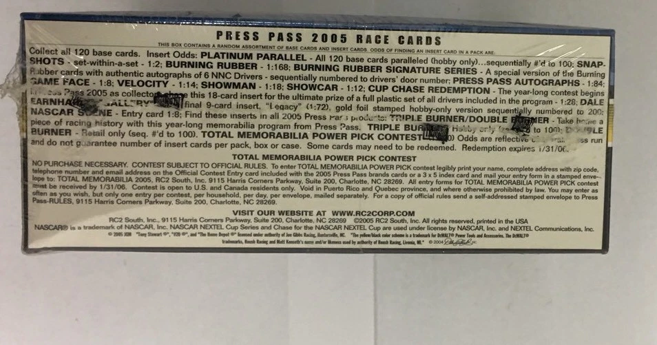 2005 Press Pass NASCAR Racing Hobby Edition Box Factory Sealed 28 Pack - Image 4 of 4