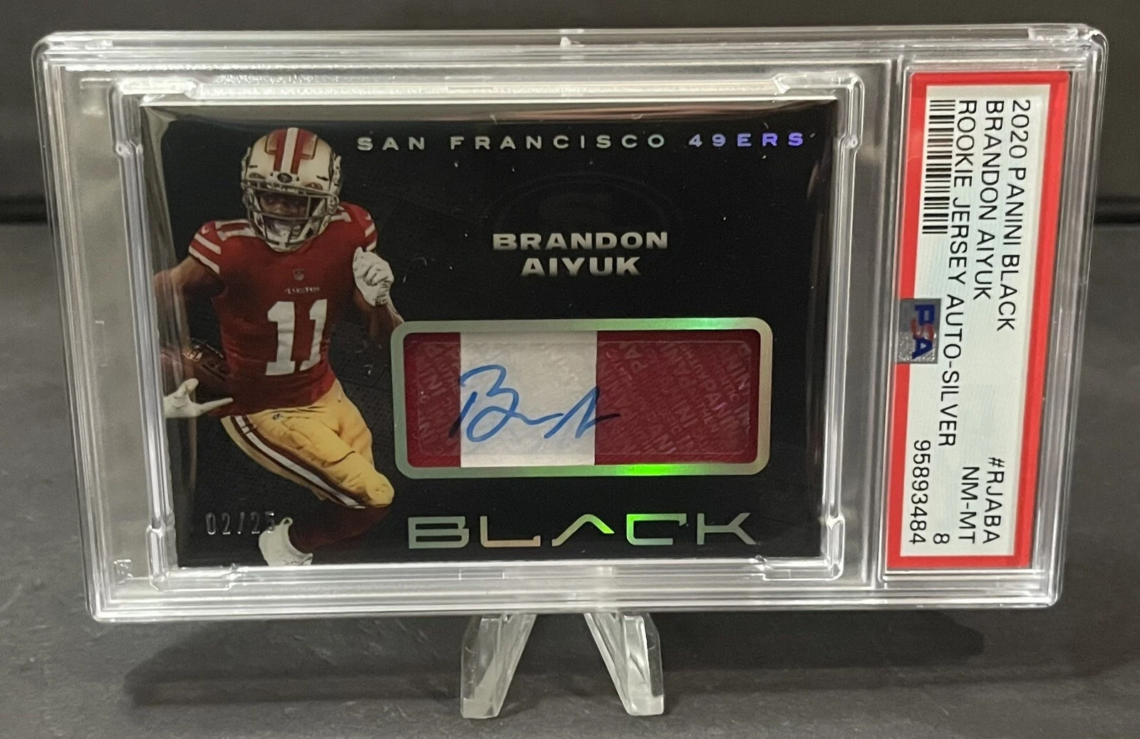 Brandon Aiyuk Panini Black Rookie Jersey Autographs #RJABA Silver