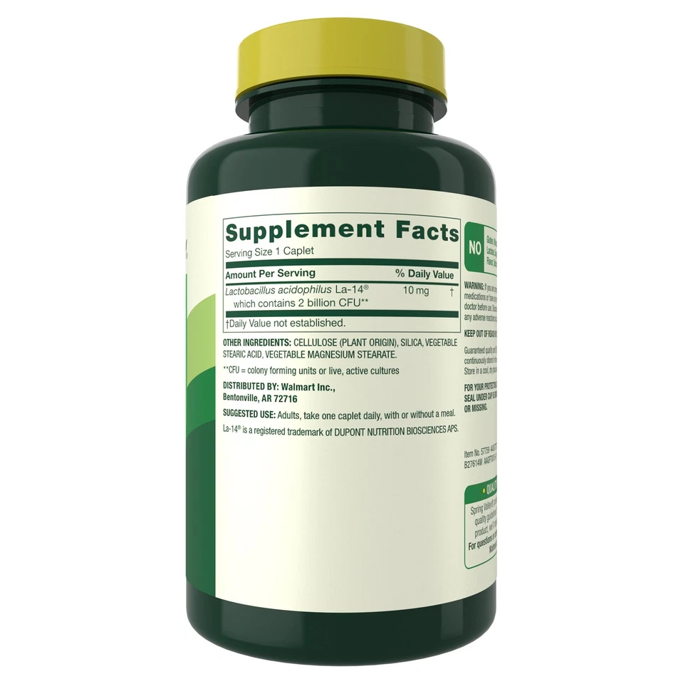 Spring Valley Probiotic Acidophilus Dietary Supplement, 100 count - Image 3 of 4