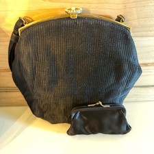 Beautiful Vintage Saks Fifth Avenue Small Black Evening Bag Clutch Purse