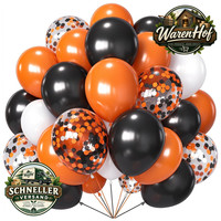 Halloween Deko Luftballons Schwarz Orange 60 StüCk Party Deko