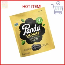Panda Natural Black Licorice Chews Made with 4 Natural Ingredients 7 oz Resealab