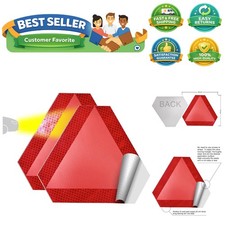 2-Pack 7" x 8" Reflective Slow Moving Vehicle Sign - Safety Triangle Stickers